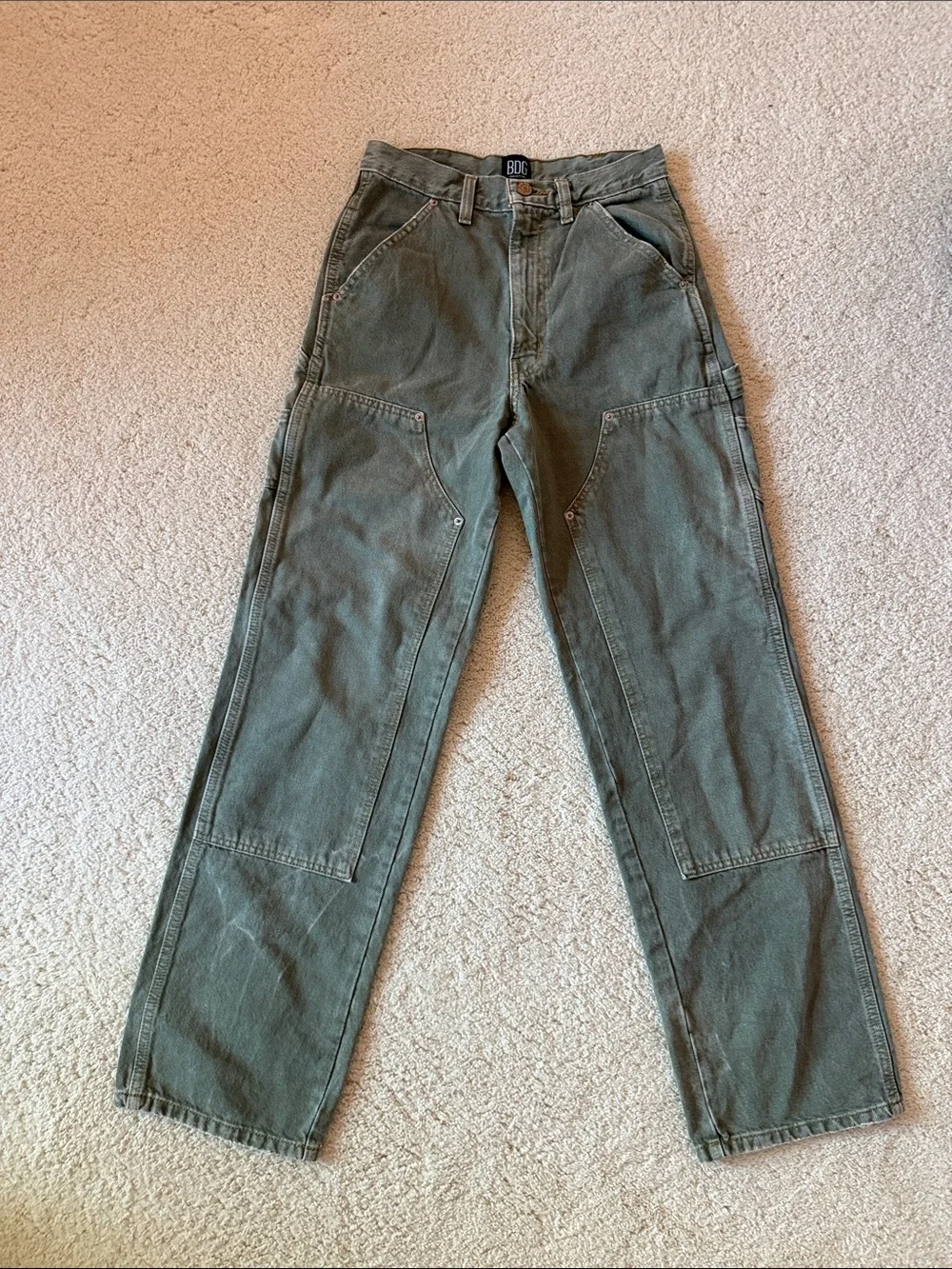BDG Olive Green Cargo Pants - Picture 1 of 5